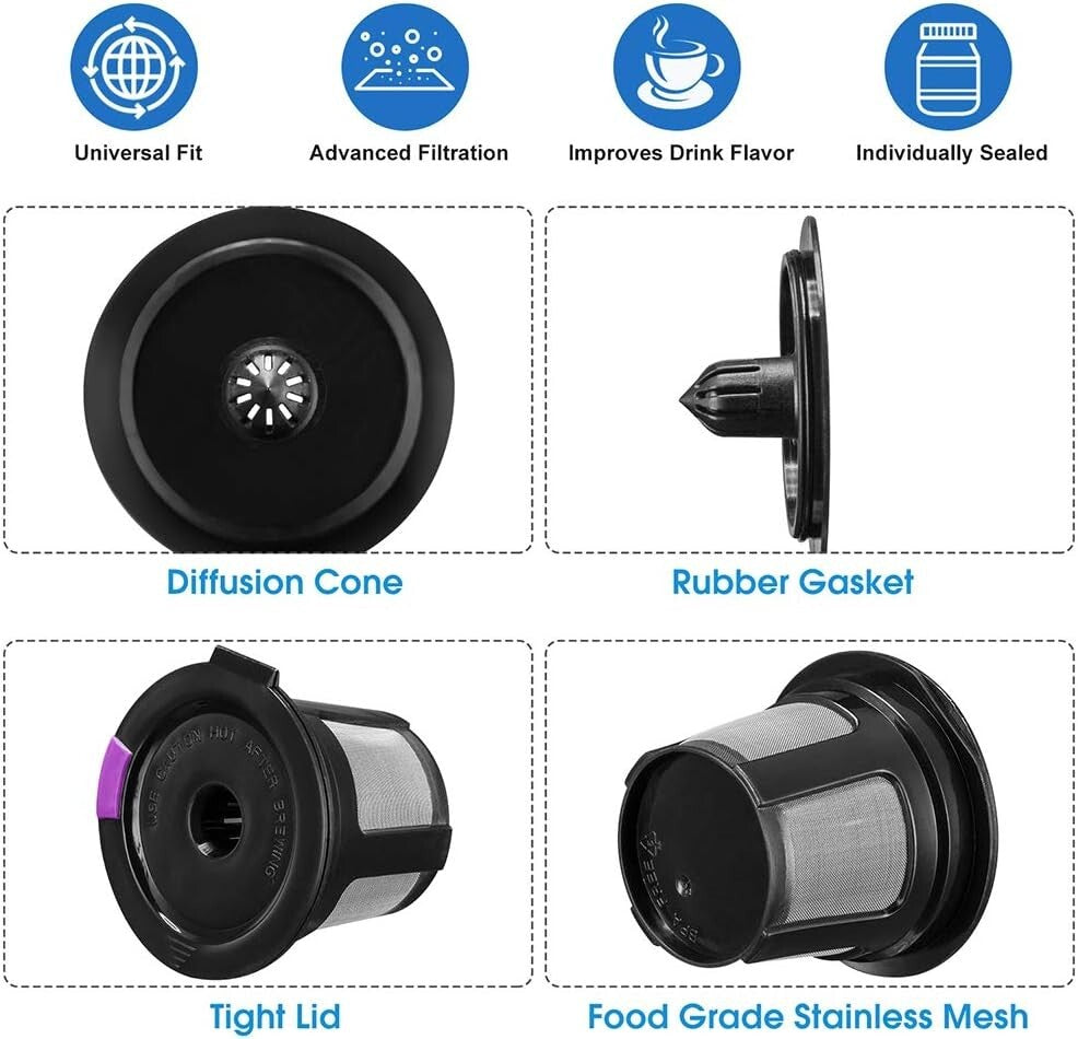 Reusable K Cups for Keurig 2.0 & 1.0 - Eco-Friendly Coffee Filters, Set of 4
