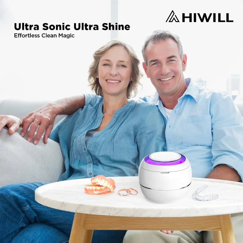 Ultrasonic Cleaner Retainer Cleaning Machine - 43Khz Ultra Sonic Clean Pod for Denture Mouth Guard Aligner Dental Trays (Upgraded) Oral Gift