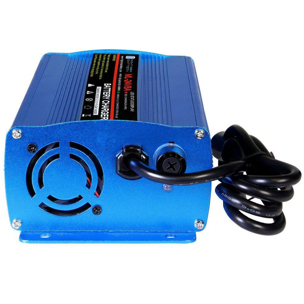 Power Up Your Mobility: 24-Volt 8 Amp Automatic Smart Battery Charger for Safe and Efficient Charging