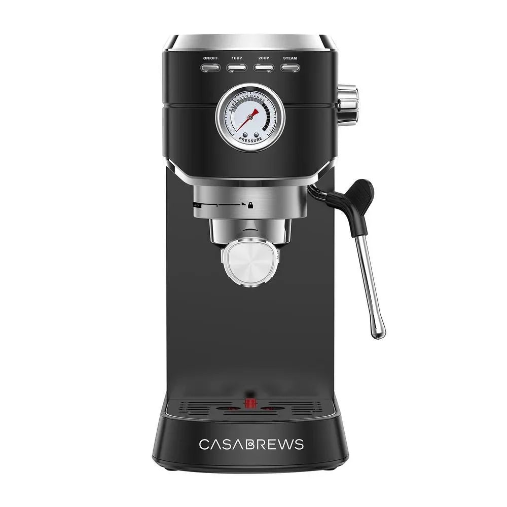 20 Bar Espresso Machine with Milk Frother Steam Wand, Professional Cappuccino Machine, Stainless Steel, Black