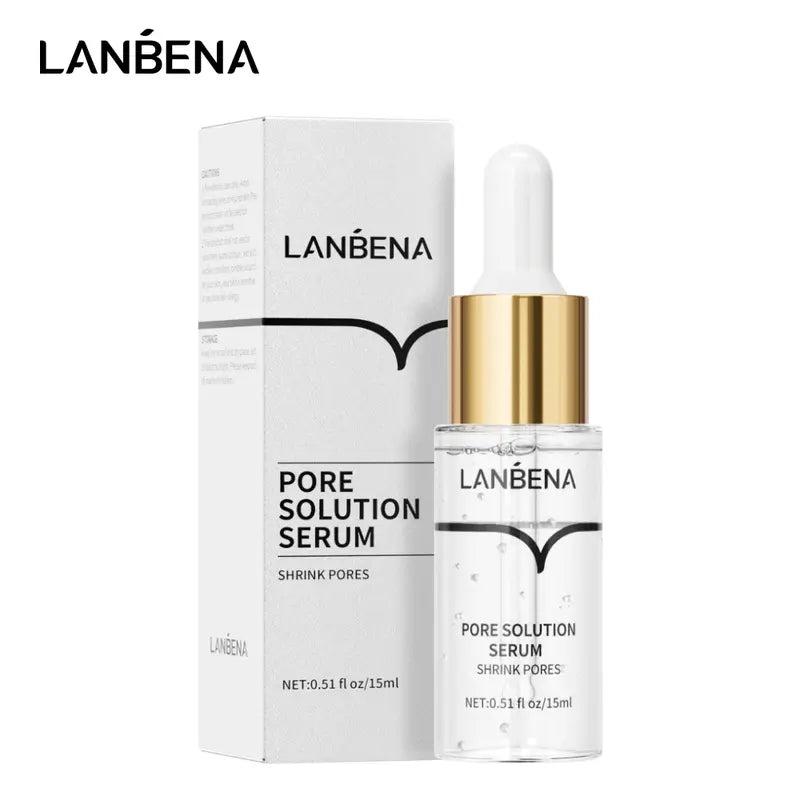 LANBENA Pore Skin Care Serum Facial Essence for Shrinking Pores Dry Skin Sensitive Skin Alcohol Free Flower Moisturize Smooth Delicate Firming Skin Repair Comfort Moisturizer Moisture Hydrate