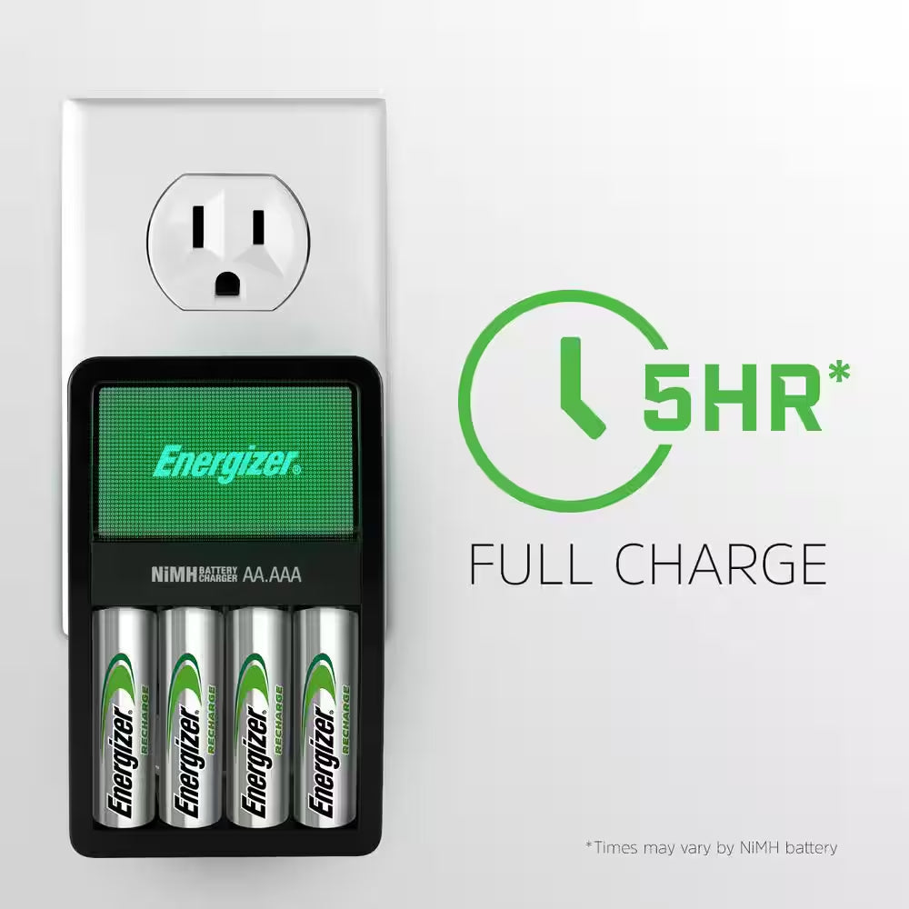 Efficient Energizer Recharge Value Charger for AA and AAA NiMH Batteries - Fast and Safe Charging Solution