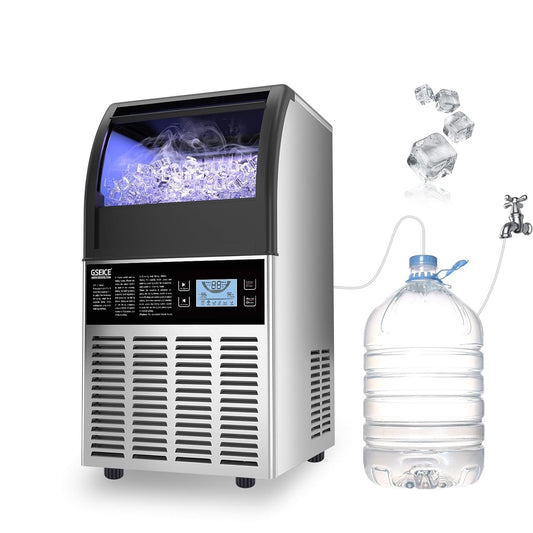 Chill Out with Our Upgraded 90Lbs Stainless Steel Ice Maker! Perfect for Restaurants, Bars, Homes & RVs! 🧊✨