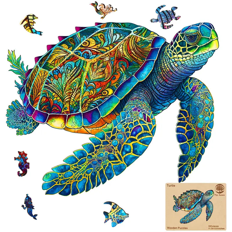 Snake Eye Mys Aurora Wooden Jigsaw Puzzle for Kids and Adults 200 500 Pcs Unique Shape Nice Box Packing Fun Challenging Brain Exercise Family Game Creative Gift for Friends Parents Grandparents Multicoloured