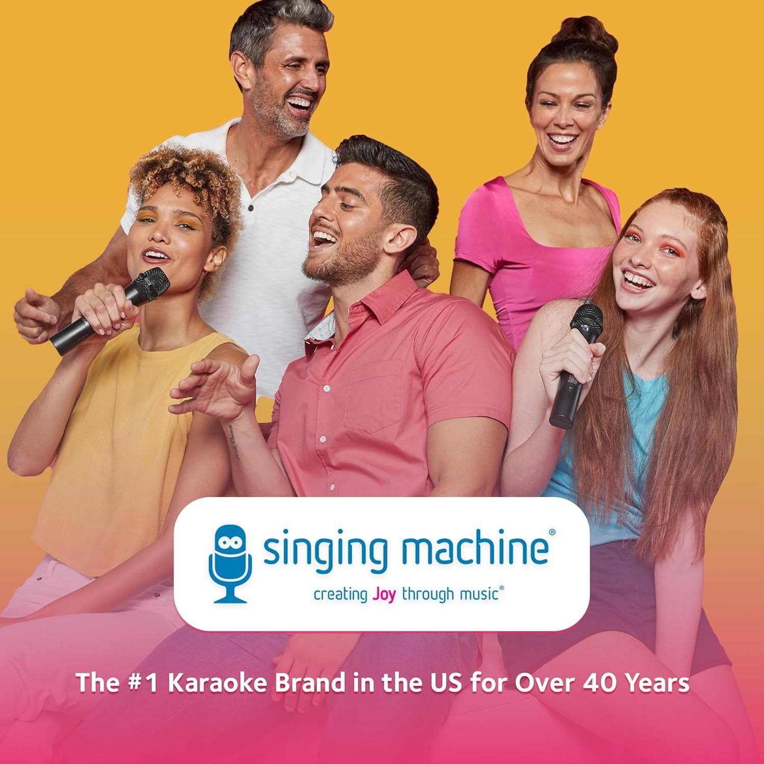 Portable Karaoke Machine for Adults & Kids - Built-In Speaker, Bluetooth, LED Lights, Wired Mic - with Voice Changing Effects