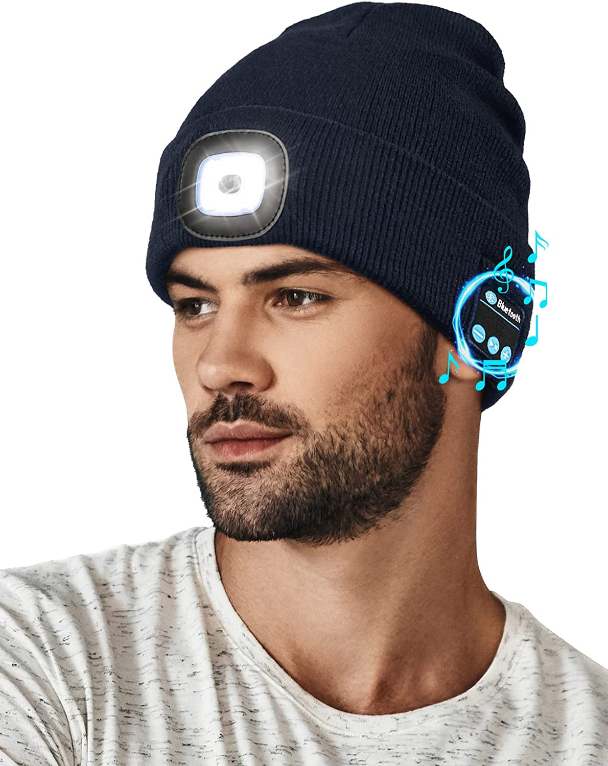 🎶✨ Light Up Your Winter! 🔦💖 Check out this Bluetooth Beanie with LED Lights & Cordless Headphones! Perfect for unique Christmas & Birthday gifts for the special guys in your life! 🎁🧢 #GiftIdeas #BluetoothBeanie #WinterEssentials