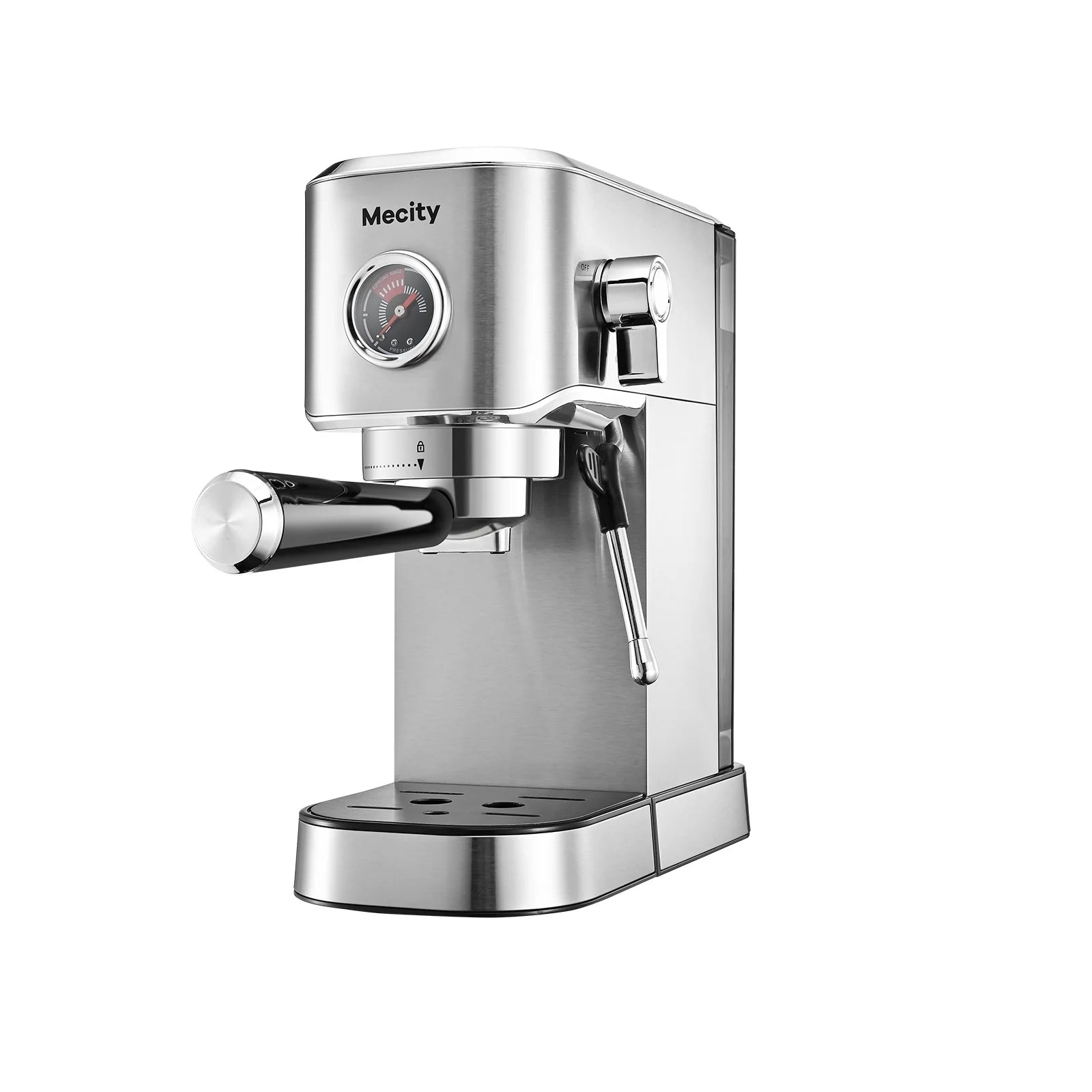 20 Bar Espresso Machine with Milk Frother, Brushed Stainless Steel Shell, 37 Fl.Oz Water Reservoir, Coffee Maker for Espresso, Latte, Mocha, Americano. 120V, 1350W