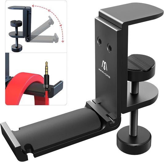 🎧 Elevate Your Setup! 🎧 Check out this Foldable Headphone Hook - the perfect under-desk hanger for gamers and office warriors! 🖥️✨ Plus, it keeps your cables organized! 🌀 #GamingGear #DeskOrganization #HeadphoneHolder