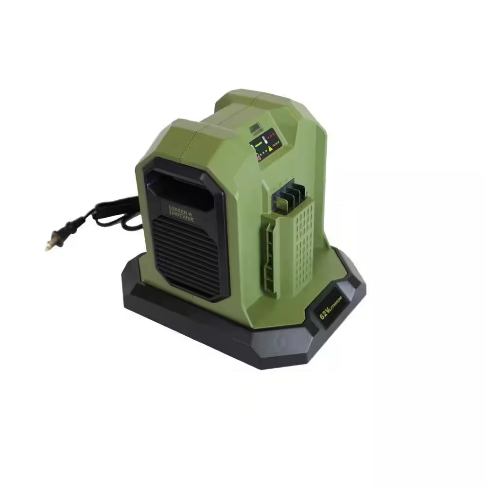 Power Up Your Green Machine with the 62-Volt Dual Port Rapid Charger - Charge Two Batteries at Once!