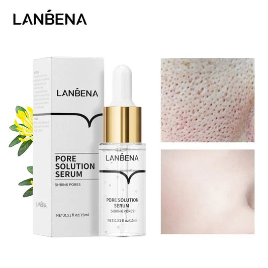 LANBENA Pore Skin Care Serum Facial Essence for Shrinking Pores Dry Skin Sensitive Skin Alcohol Free Flower Moisturize Smooth Delicate Firming Skin Repair Comfort Moisturizer Moisture Hydrate