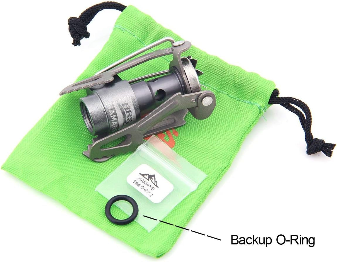 3000T Backpacking Stove Camping Stove Pocket Stove Portable Propane Stove Ultralight Mini Stove with 1 Extra Backup O-Ring