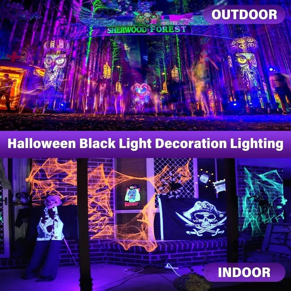Illuminate Your Glow Parties with Our Rechargeable Black Light - 395Nm Battery Powered for Ultimate Fun!