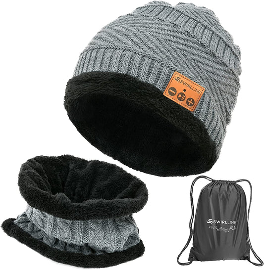 🎶 Stay warm and stylish this winter with our Wireless Beanie! 🧢✨ Perfect for outdoor adventures, this cozy hat features built-in headphones and a microphone. Plus, it comes with a matching scarf and backpack! ❄️🎒 #WinterFashion #MusicOnTheGo