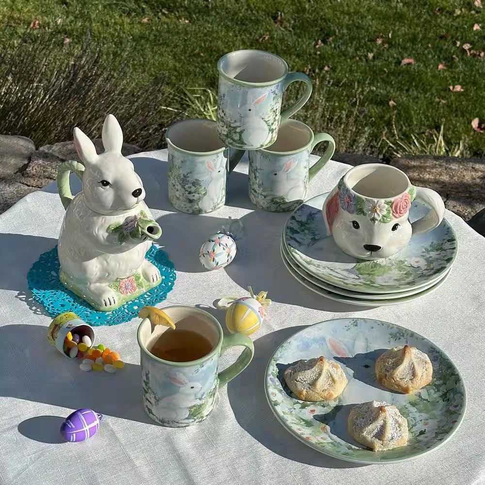 Charming Easter Morning 3-D Bunny Teapot - Perfect for Spring Celebrations