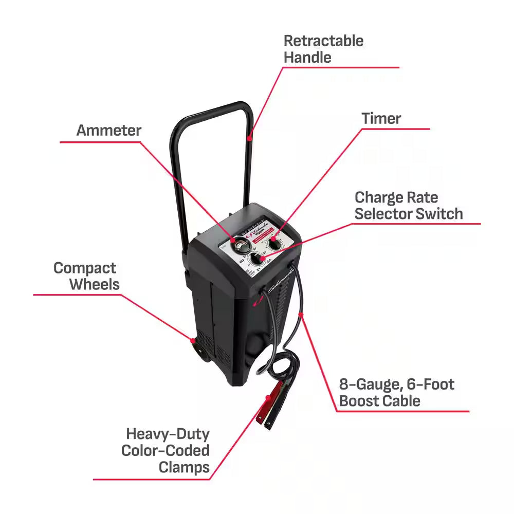 Power Up Your Ride: Versatile 10-Amp Car Battery Charger & 200A Engine Starter for All Vehicles