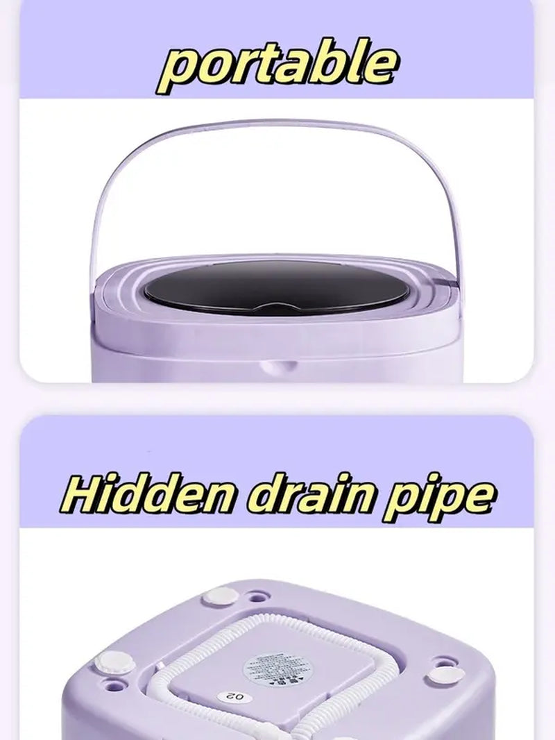 Portable Foldable Washing Machine, Mini Washing Machine, Underwear, Baby Clothes and Other Small Clothes for Deep Cleaning. Suitable for Apartments, Dormitories, Hotels.