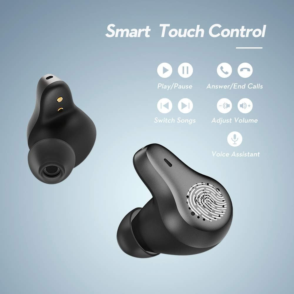 [Upgrade Version 2023 Bluetooth Earbuds Wireless O7, Bluetooth 5.0 In-Ear Headphones with Charging Case, Dual Microphone Call Noise Reduction Earphons for Sports, Built-In Mic