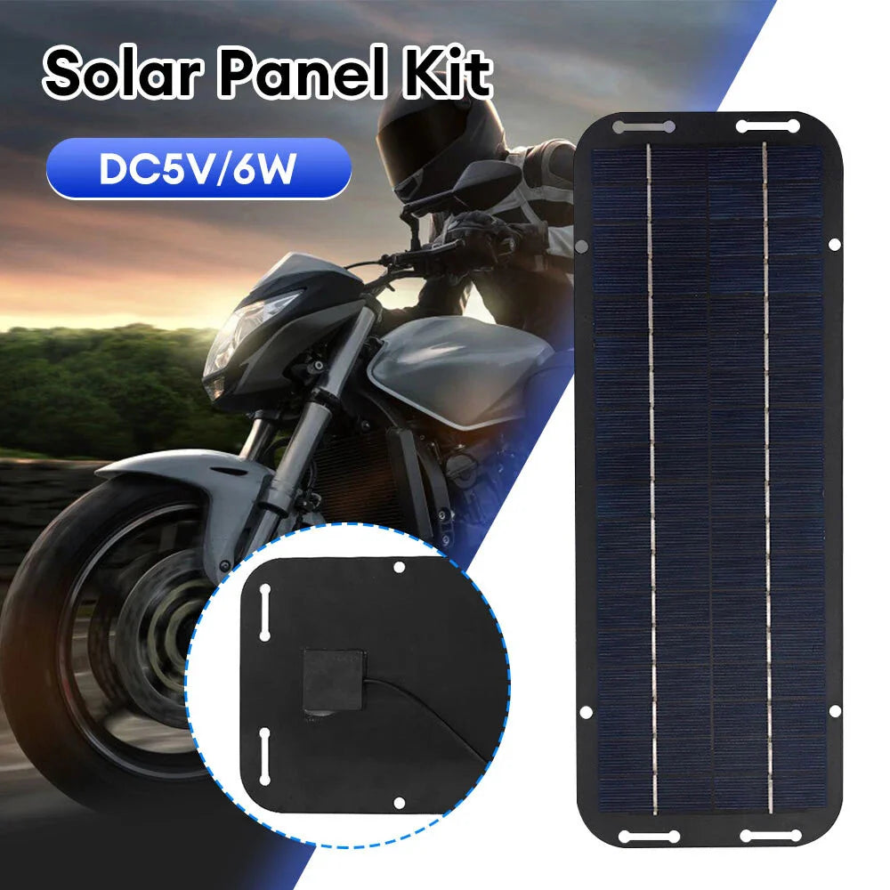 30W High-Efficiency Solar Panel Kit - 12V Trickle Charger for Boats, Cars, and RVs