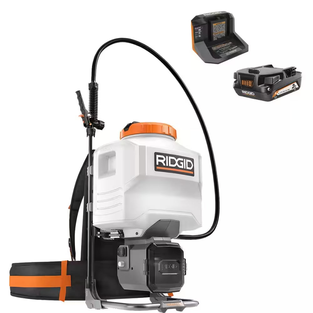 Elevate Your Lawn Care with the 18-Volt Cordless 4 Gallon Backpack Chemical Sprayer – Complete with 2.0Ah Battery and Charger
