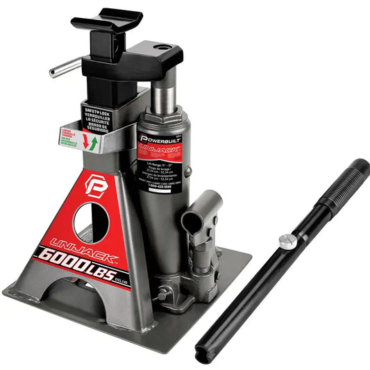 Lift with ease! Meet the 6000 Lb. Unijack - the ultimate bottle jack and jackstand combo!