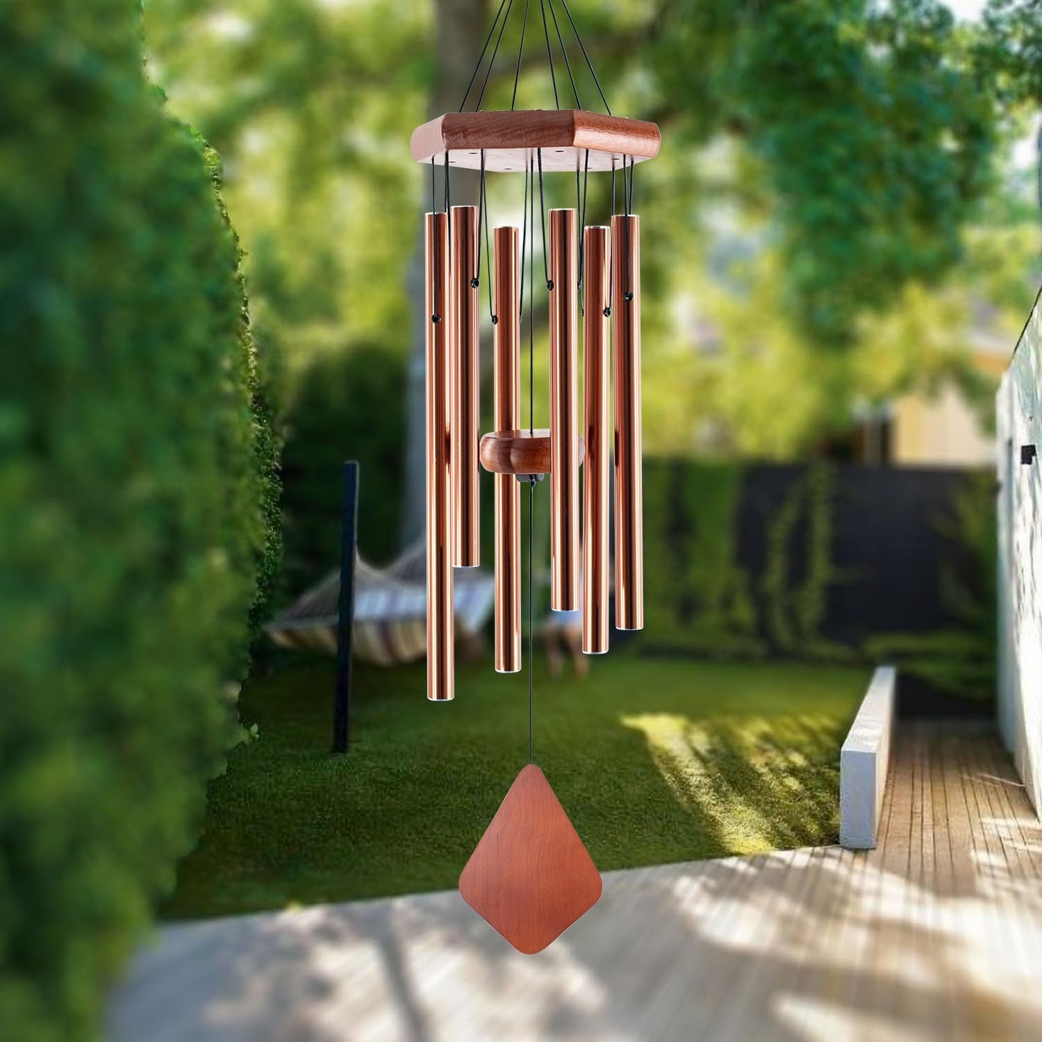 Enchanting 30-Inch Deep Tone Memorial Wind Chimes with Hook - Perfect Gift for Mother's Day, Housewarming, and Christmas - Ideal for Patio, Garden, and Home Decor in Elegant Black