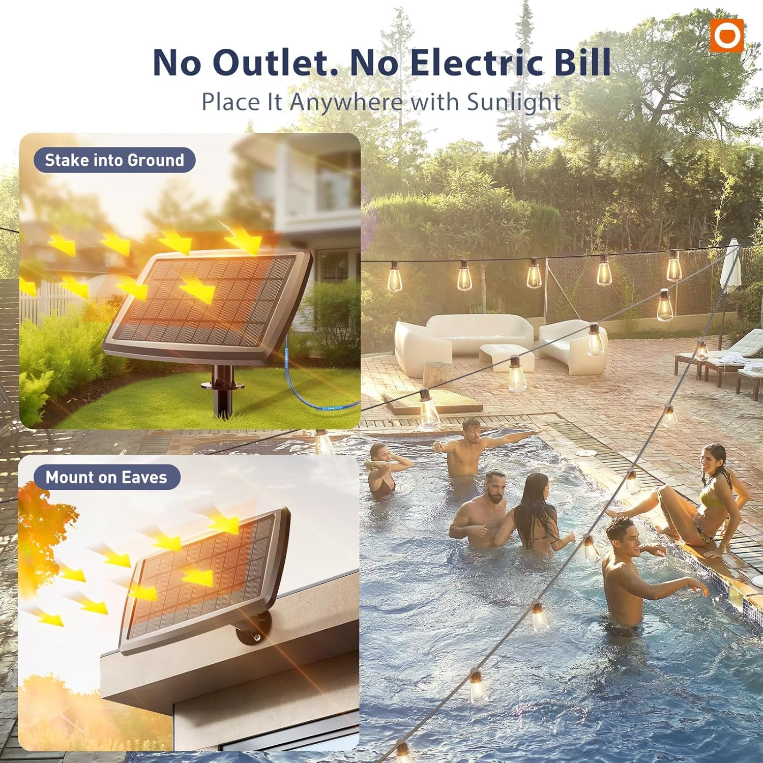 Transform Your Outdoor Space with 102FT Solar String Lights - Remote Controlled, Waterproof, and Dimmable for Ultimate Ambiance