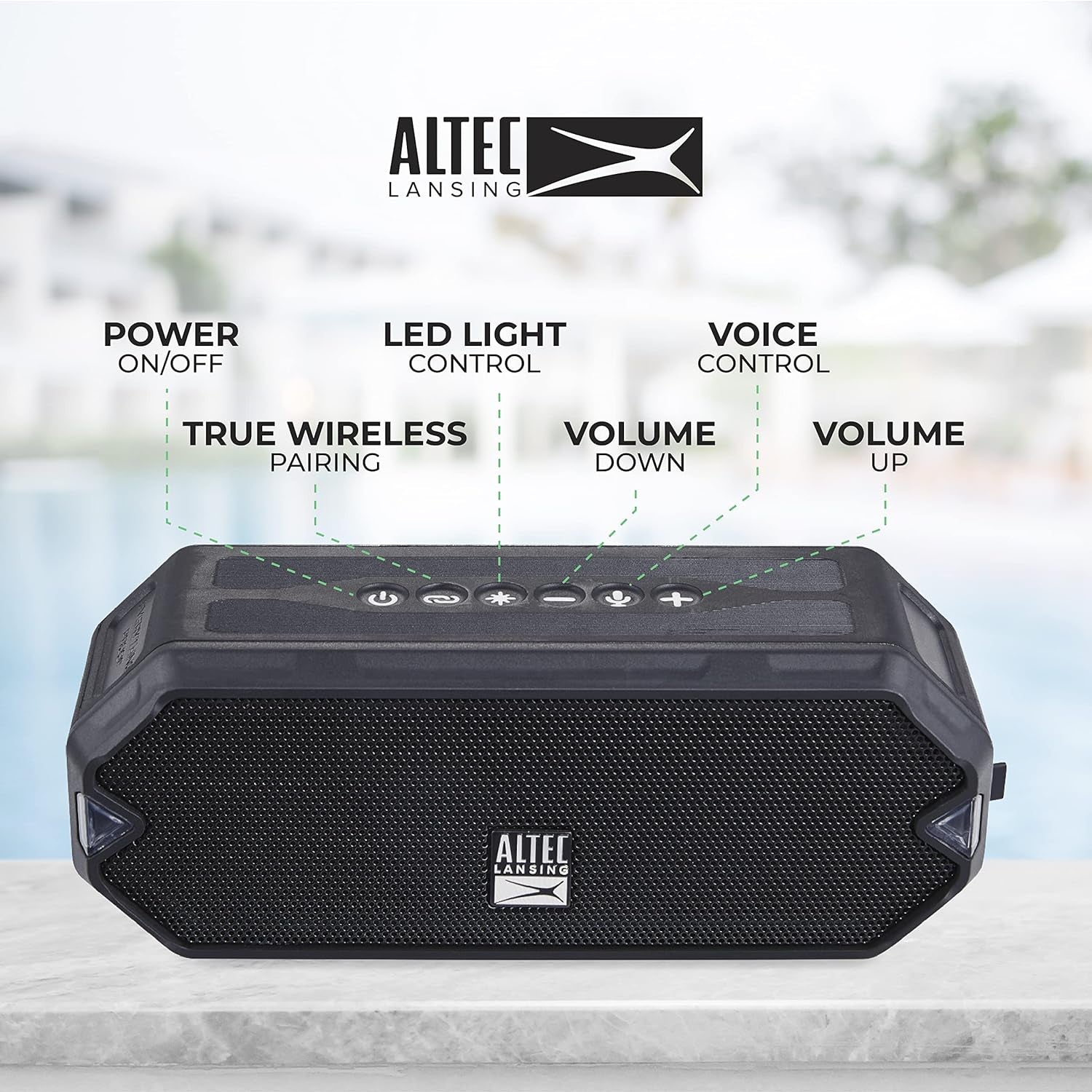 - Hydrajolt Wireless Bluetooth Speaker, Waterproof Portable Speakers with Built in Phone Charger and Lights, Everything Proof Outdoor, Shockproof, Snowproof, 16 Hours Playtime