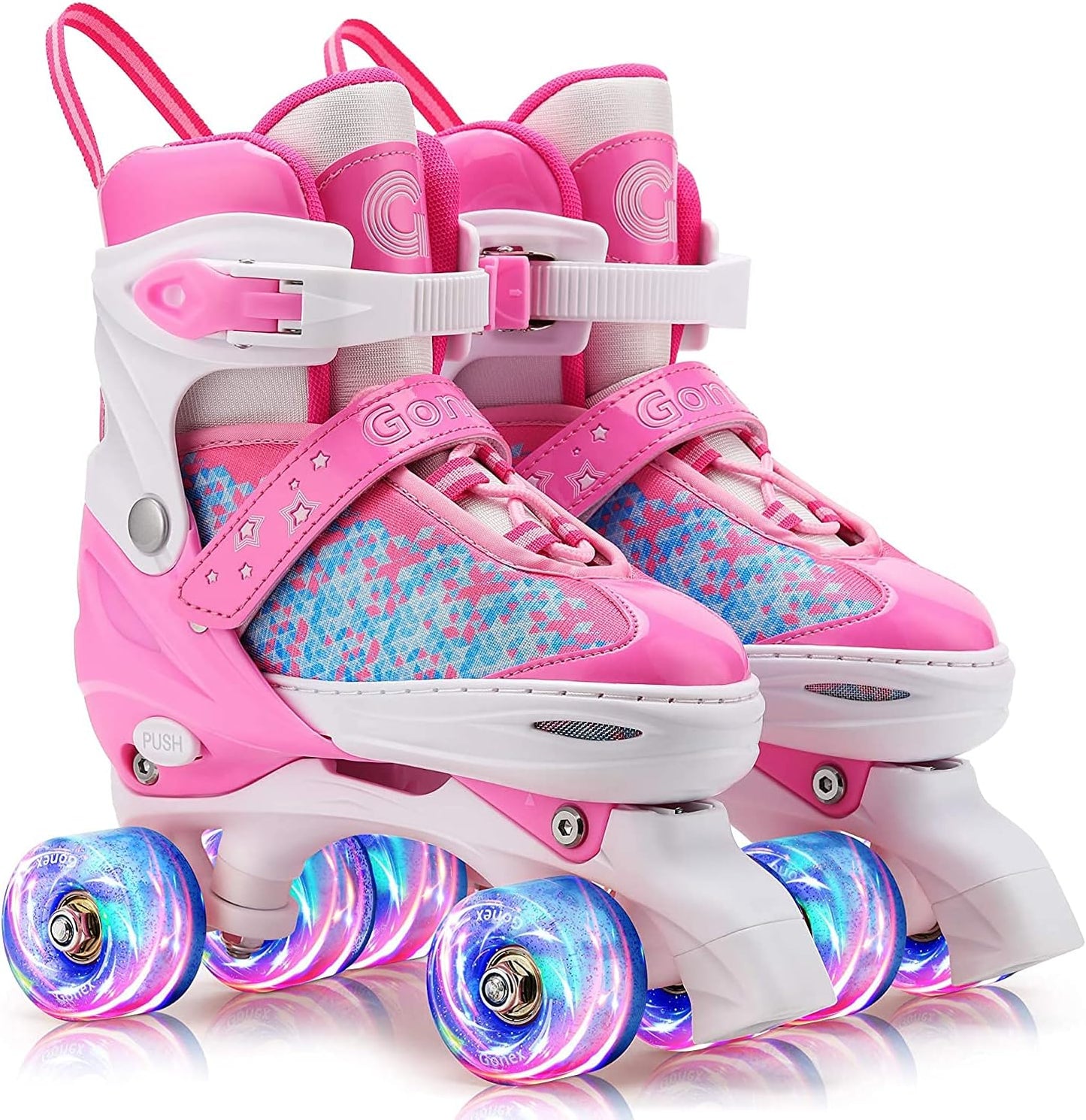 ✨ Light Up Your Fun! 🌟 Adjustable Roller Skates for Kids & Adults - Perfect for Indoor & Outdoor Adventures! 🛼💖 #RollerSkating #FunOnWheels