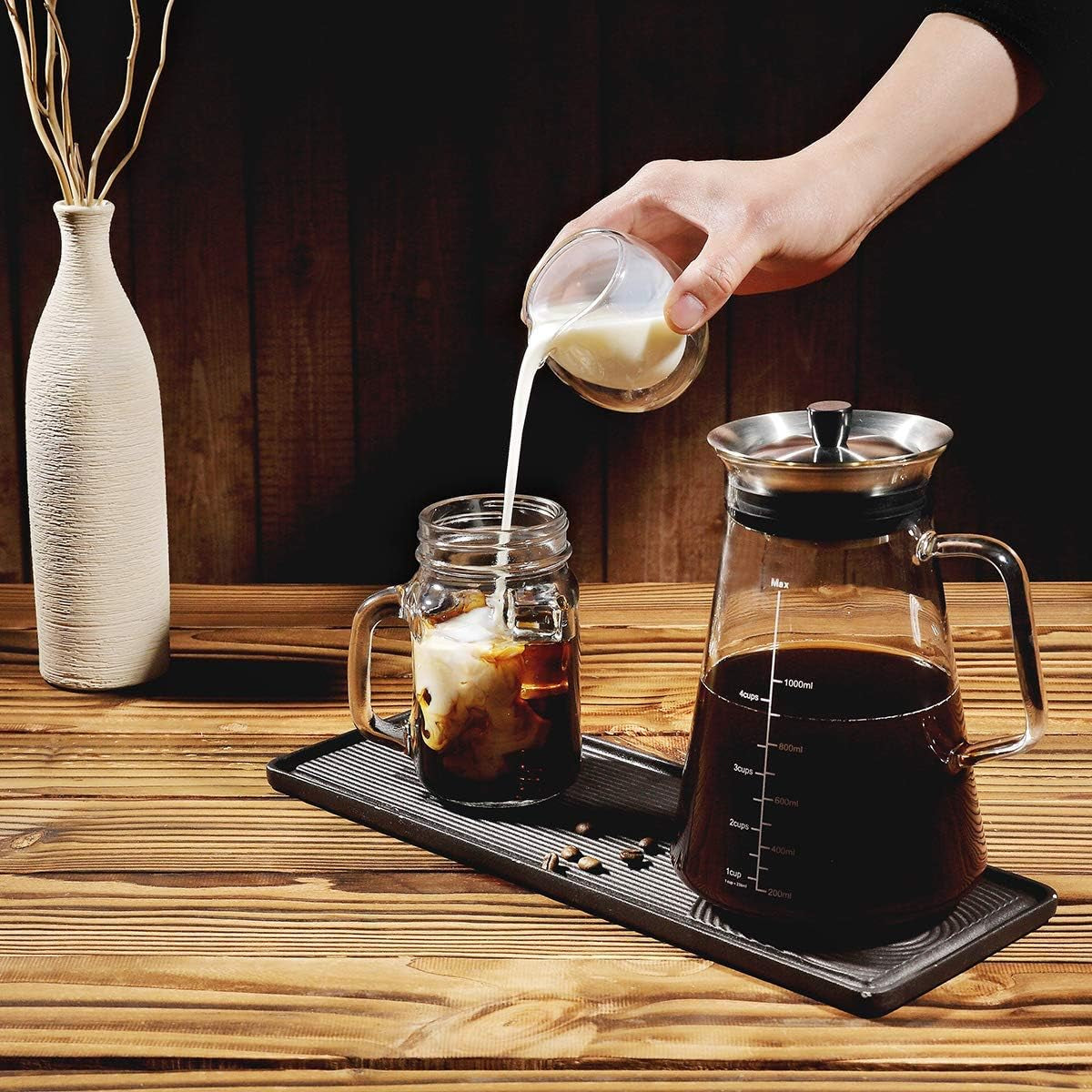 Brew Café-Quality Iced Coffee at Home with the Airtight 51Oz Cold Brew Coffee Maker - Durable Borosilicate Glass & Stainless Steel Filter