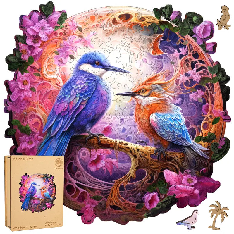 Snake Eye Mys Aurora Wooden Jigsaw Puzzle for Kids and Adults 200 500 Pcs Unique Shape Nice Box Packing Fun Challenging Brain Exercise Family Game Creative Gift for Friends Parents Grandparents Multicoloured