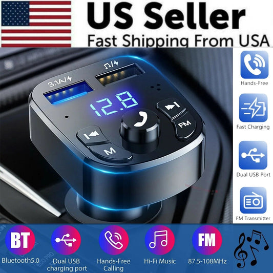 Transform your drive with our Wireless Bluetooth FM Transmitter! 🎶🚗 Charge your devices & enjoy hands-free calls while jamming to your favorite MP3s! #CarGadgets #Bluetooth #RoadTripReady