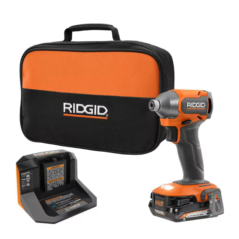 Power Up Your Projects with the 18V Subcompact Brushless Cordless Impact Driver Kit - Complete with 2.0 Ah Battery, Charger, and Tool Bag!