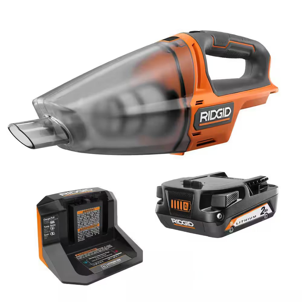 Powerful 18V Cordless Hand Vacuum Kit with Long-Lasting Battery and Versatile Attachments