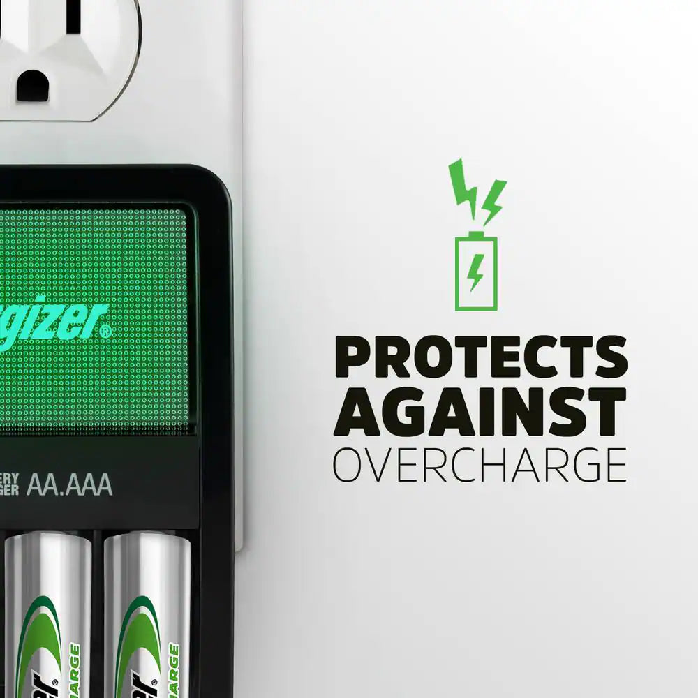 Efficient Energizer Recharge Value Charger for AA and AAA NiMH Batteries - Fast and Safe Charging Solution