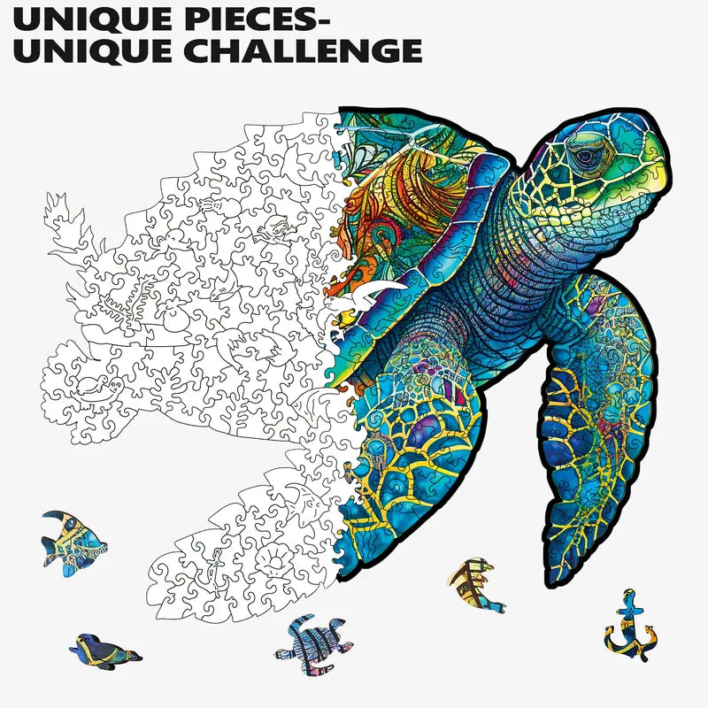 Snake Eye Mys Aurora Wooden Jigsaw Puzzle for Kids and Adults 200 500 Pcs Unique Shape Nice Box Packing Fun Challenging Brain Exercise Family Game Creative Gift for Friends Parents Grandparents Multicoloured