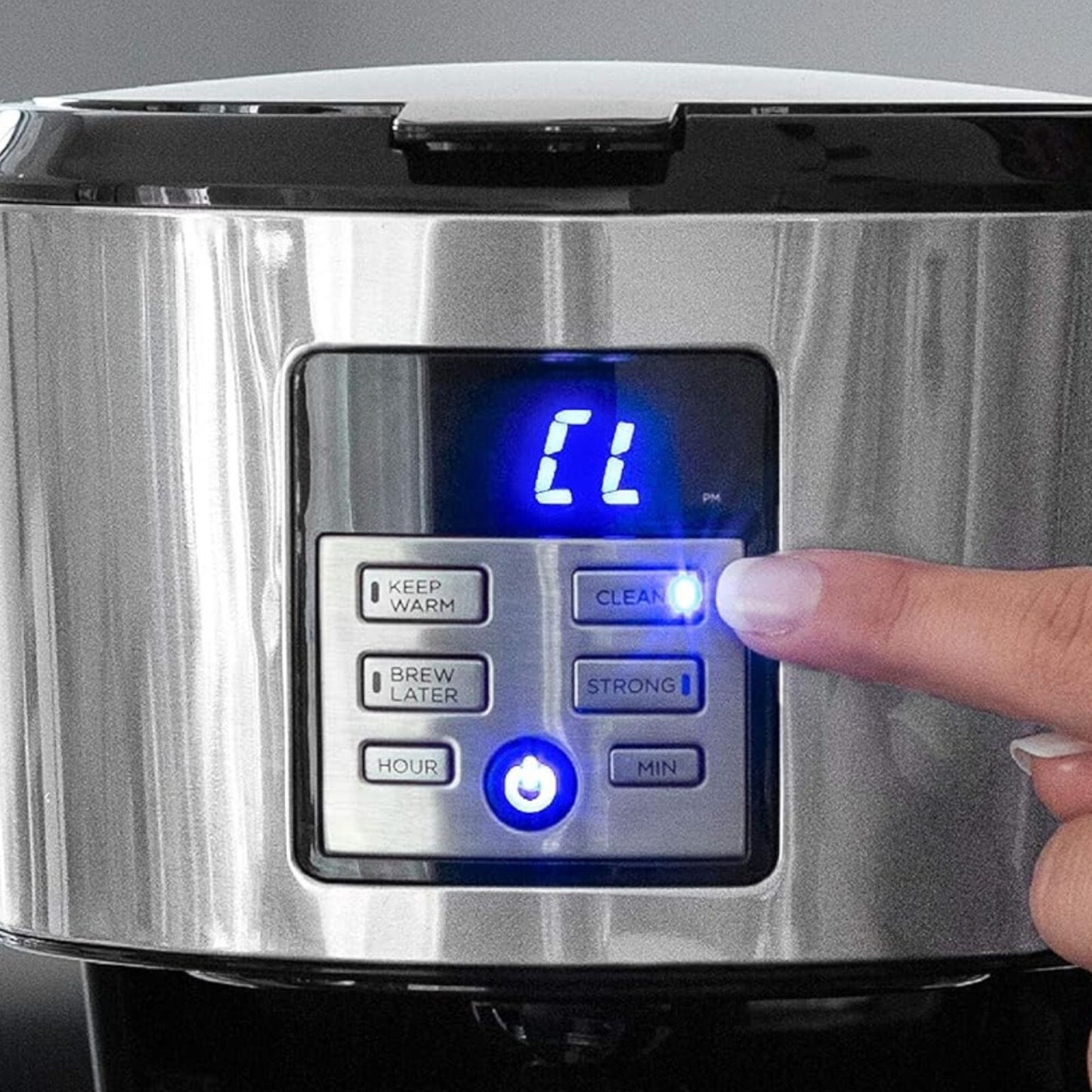 Experience Bold Flavor with the Programmable 12-Cup Coffee Maker Featuring Exclusive Vortex Technology in Sleek Silver
