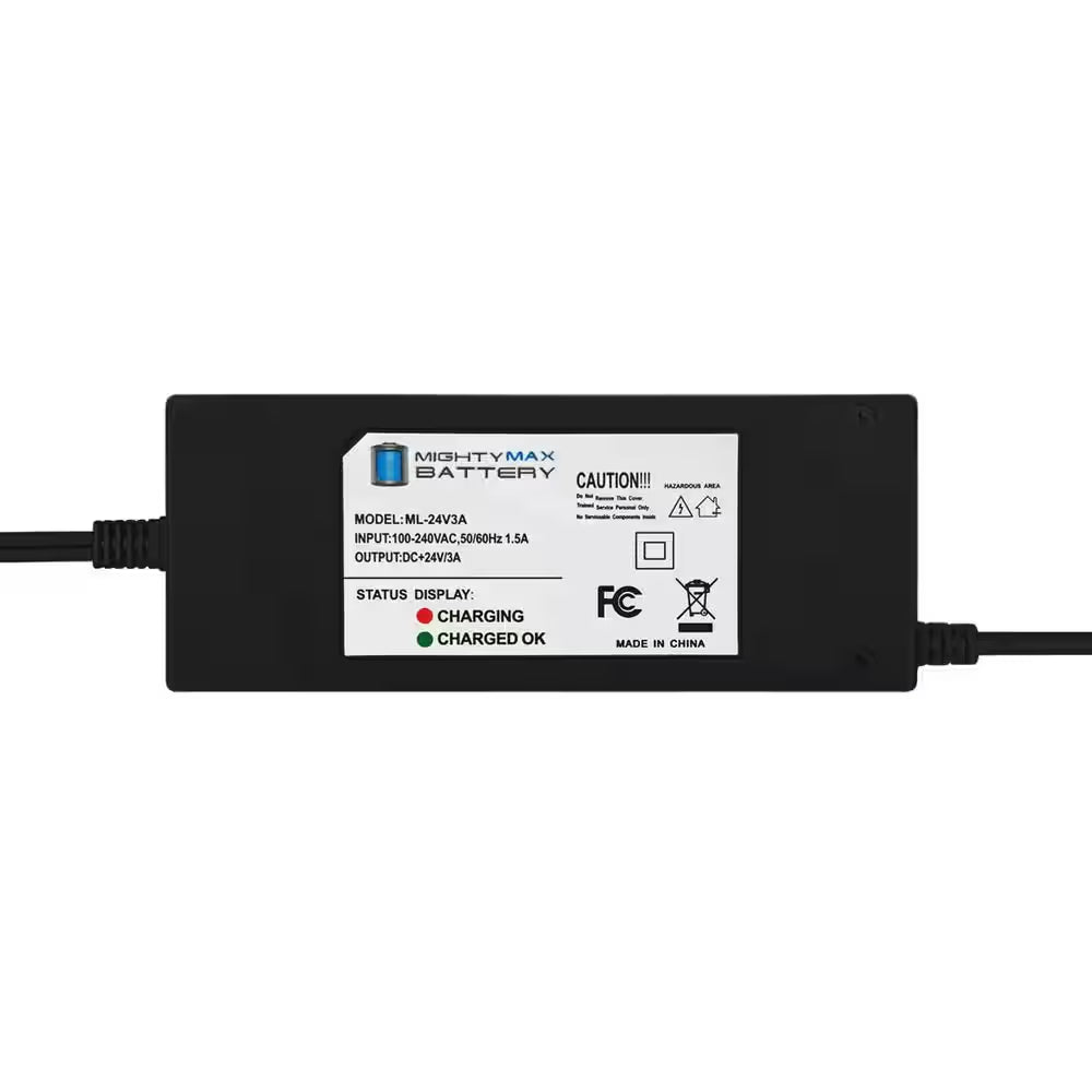 Power Up Your Mobility: 24V 3Amp Bruno PWC-2300 Wheelchair Scooter Battery Charger with Smart Charging Technology
