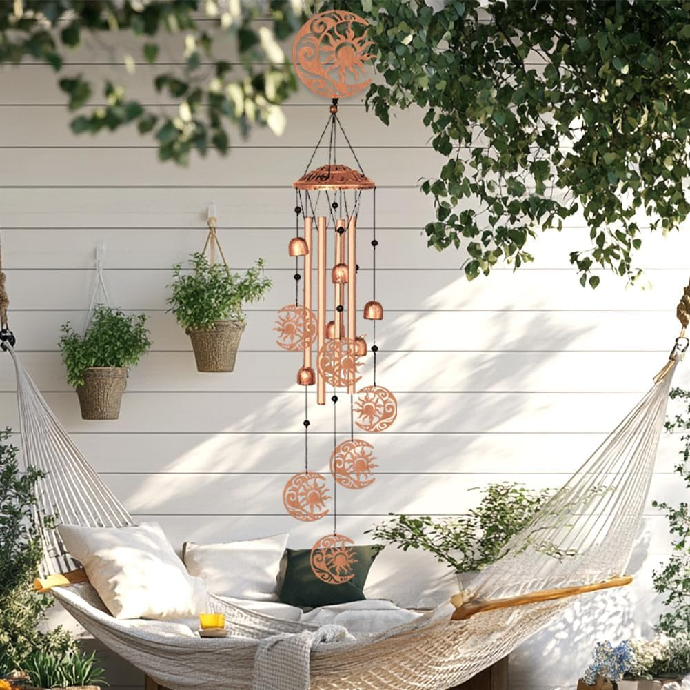 Enchanting Sun and Moon Wind Chimes - Perfect for Your Garden, Patio, or Home Decor