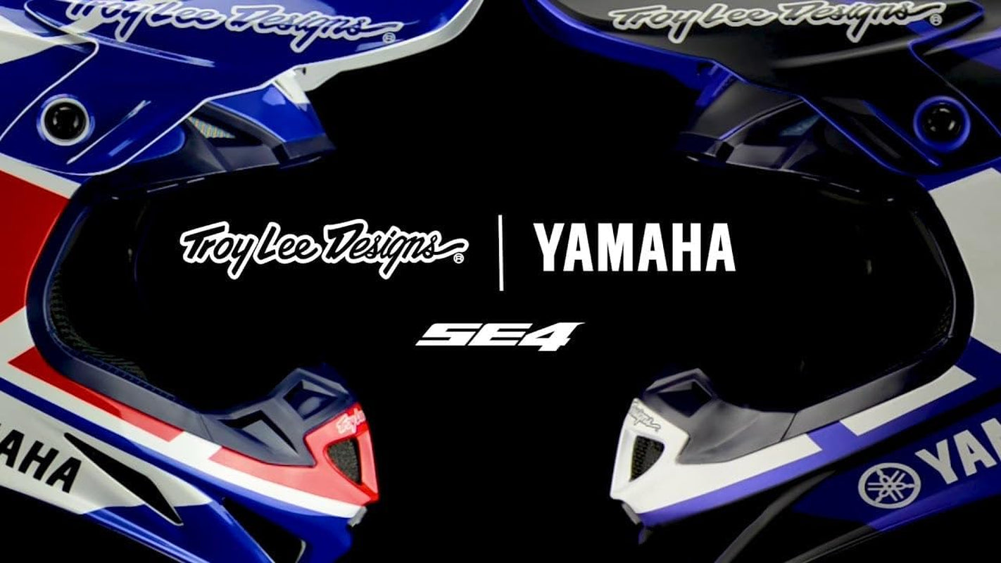 SE4 Composite Adult Motocross Dirt Bike Helmet W/MIPS, Yamaha RS1