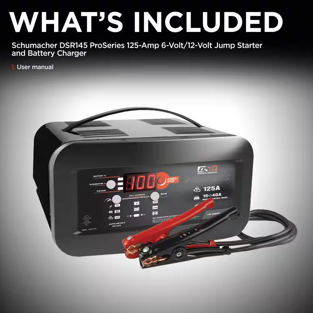 Power Up Your Ride: DSR Pro 125-Amp Car Battery Charger & Engine Starter with 40A Boost for All Your Automotive Needs