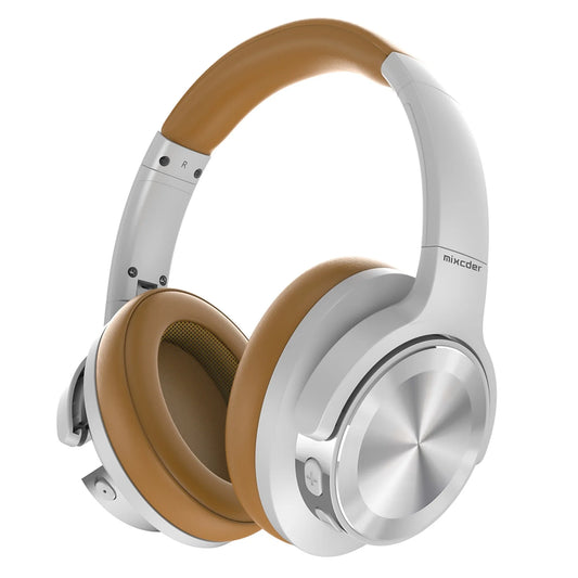 E9 Noise Cancelling Headphones,Wireless Bluetooth over Ear Headphones with Microphone,Aptx HD - Silver