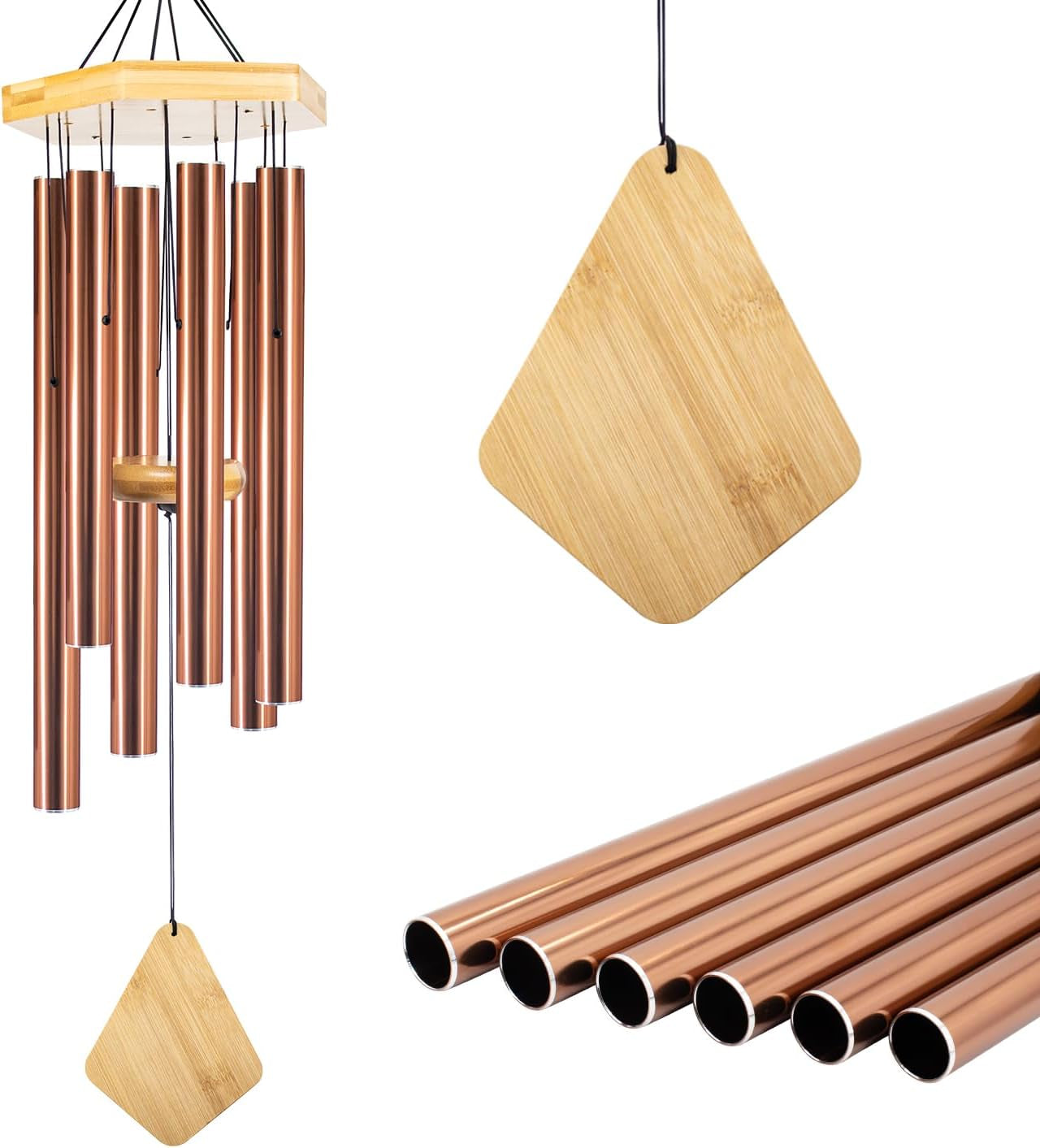 Enchanting 30-Inch Deep Tone Memorial Wind Chimes with Hook - Perfect Gift for Mother's Day, Housewarming, and Christmas - Ideal for Patio, Garden, and Home Decor in Elegant Black