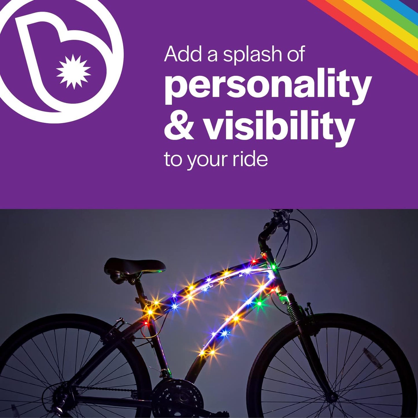 "Light Up Your Ride! 🚴‍♂️✨ Transform your bike with our Cosmic LED Frame Rope Light - 6.5ft of vibrant fun! Perfect for kids, teens, & adults. Stay safe & stylish on every adventure! 💡🌈 #BikeLife #LEDLights"