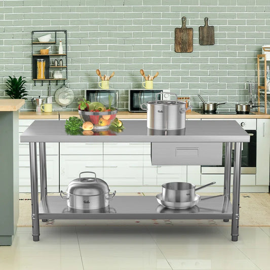 Stainless Steel 31.4'' H Work Table