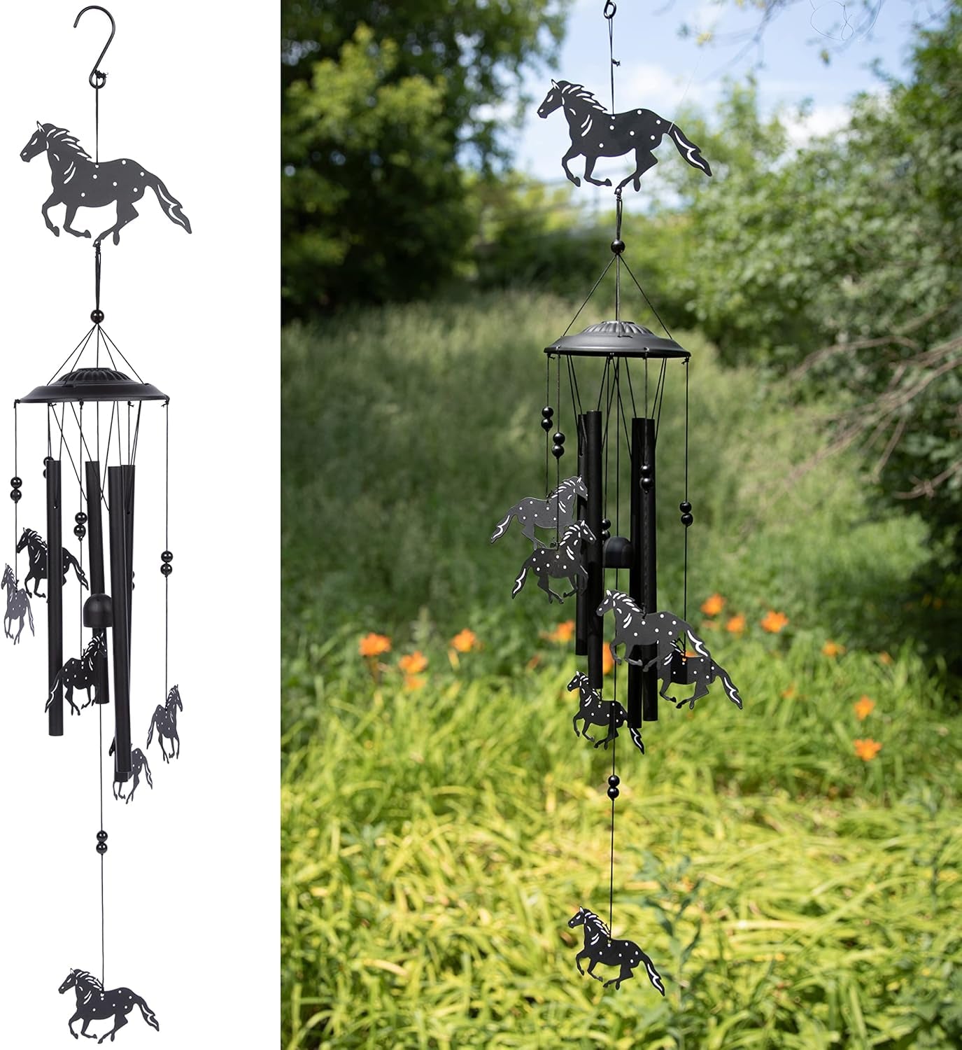 Enchanting 31" Rustic Sea Green Tribal Turtles Wind Chimes - Unique Outdoor Decor for Gardens, Perfect Gift for Women and Moms