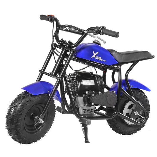 40CC Trail Off-Road Dirt Bike 4-Stroke Gas-Powered Motorcycle Pocket Bike Ride-On Kids Mini Bike, Blue