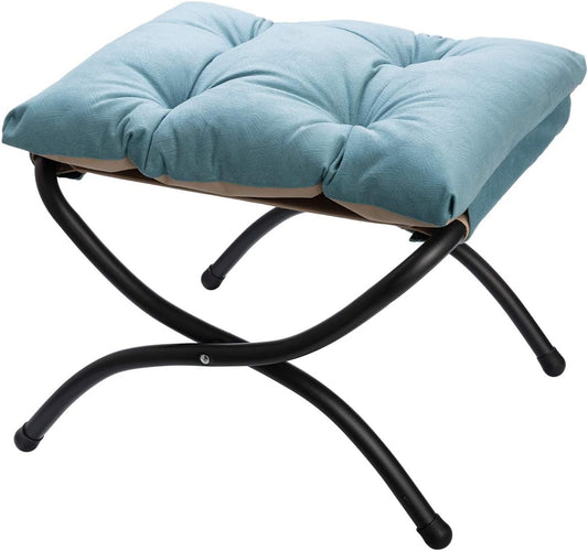 Elevate Your Relaxation Game with Our Stylish 15" Folding Footrest Stool - Perfect for Any Room! 💙✨ #HomeDecor #Comfort #Ottoman