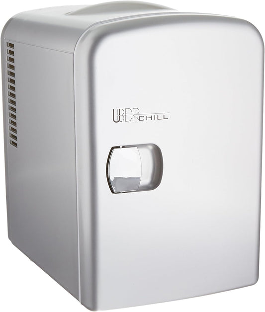 Mini Fridge for Beauty, Skin Care, Makeup, Cosmetics Storage-6 Can Capacity Portable Refrigerator Cooler and Warmer-Thermoelectric Technology-For Bedroom, Office, Dorm or Car