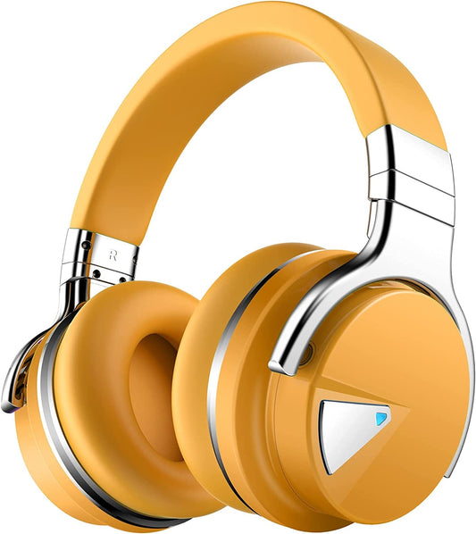 Unleash Your Sound! 🎧 E7 Active Noise Cancelling Bluetooth Headphones - Deep Bass, 30H Playtime, and Ultimate Comfort for Travel & Work! 💛 #Wireless #Headphones