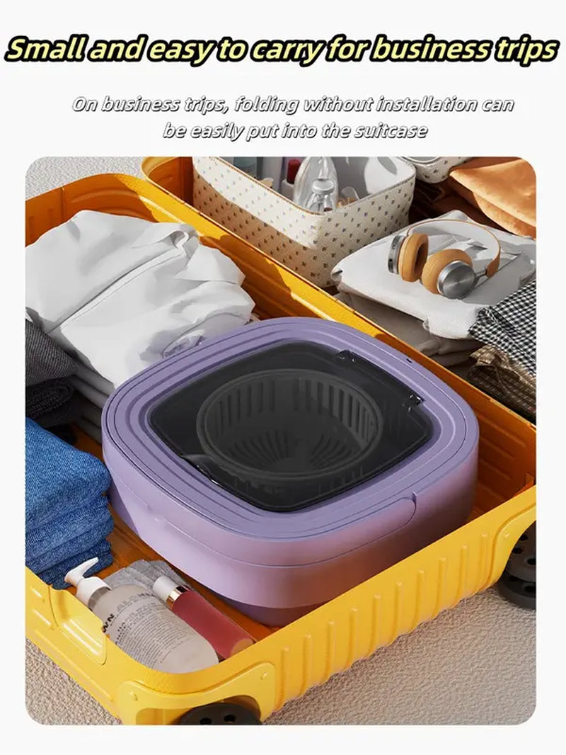 Portable Foldable Washing Machine, Mini Washing Machine, Underwear, Baby Clothes and Other Small Clothes for Deep Cleaning. Suitable for Apartments, Dormitories, Hotels.